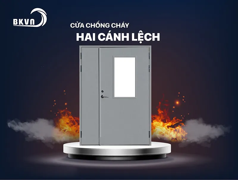 Cửa chống cháy 2 cánh lệch