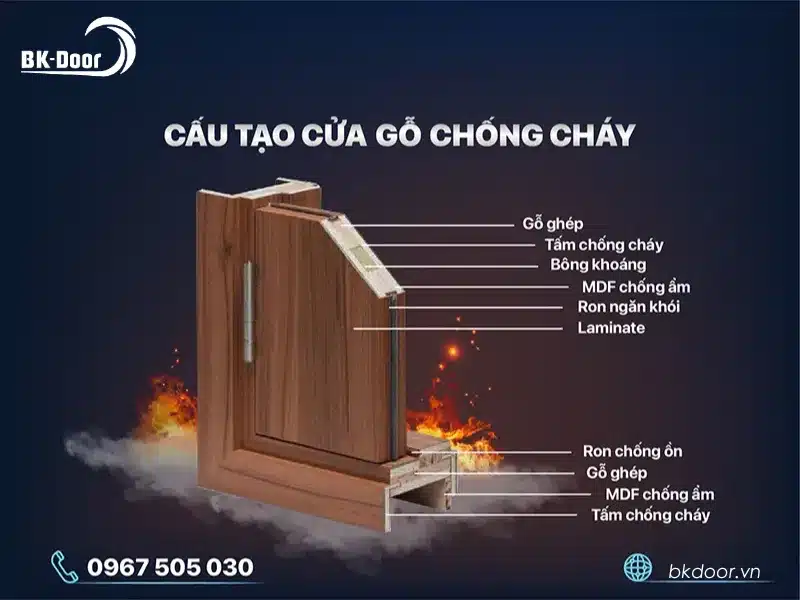Cấu tạo cửa gỗ chống cháy