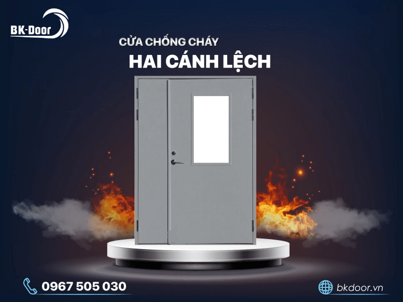 Cửa chống cháy 2 cánh lệch
