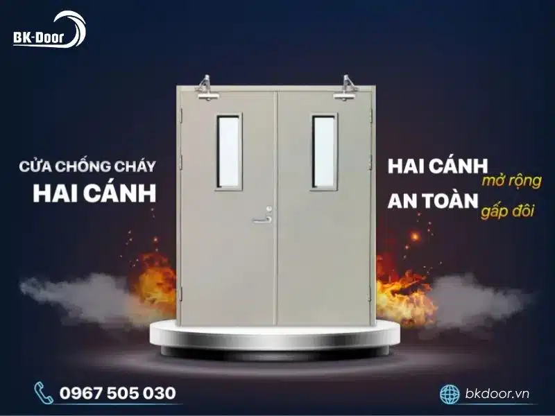 Cửa chống cháy 2 cánh là gì? Chi tiết cửa chống cháy 2 cánh
