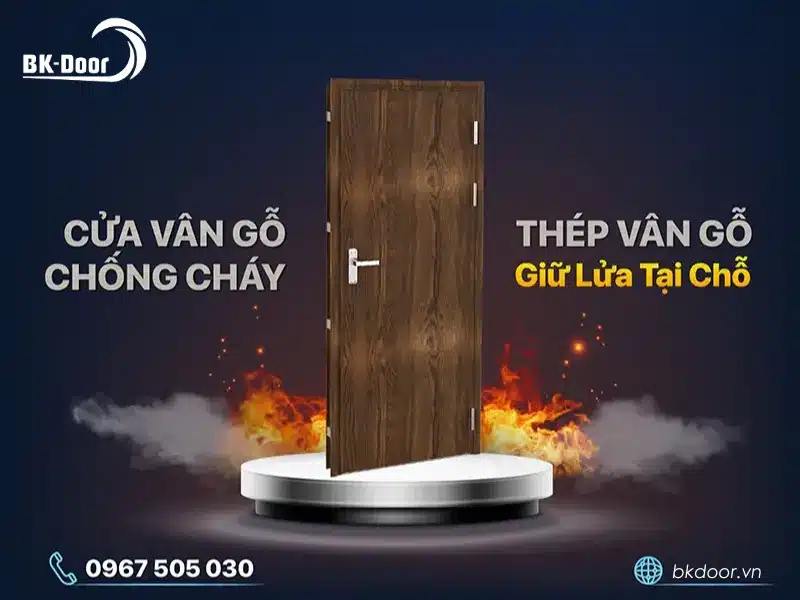 Cửa thép vân gỗ chống cháy