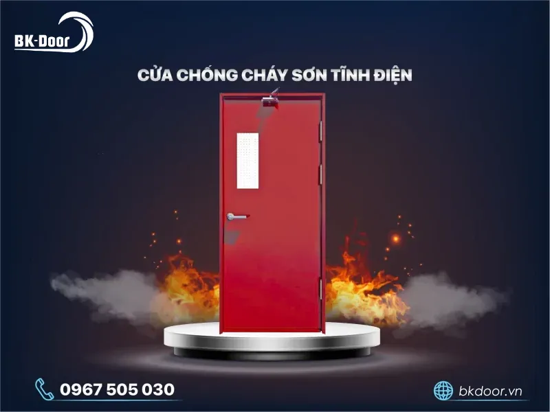 Mẫu cửa chống cháy sơn tĩnh điện đẹp cửa chống cháy tại hà nội
