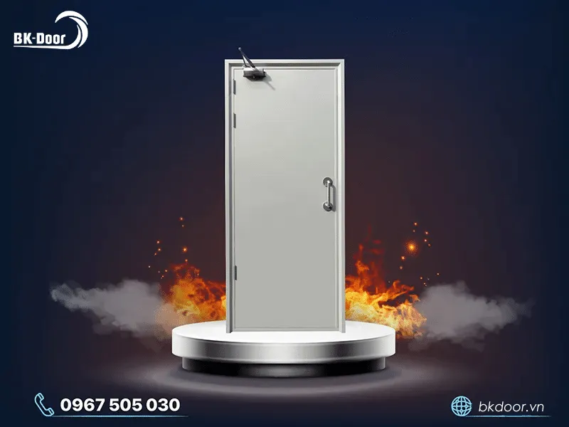 Cửa chống cháy sử dụng tay co thủy lực