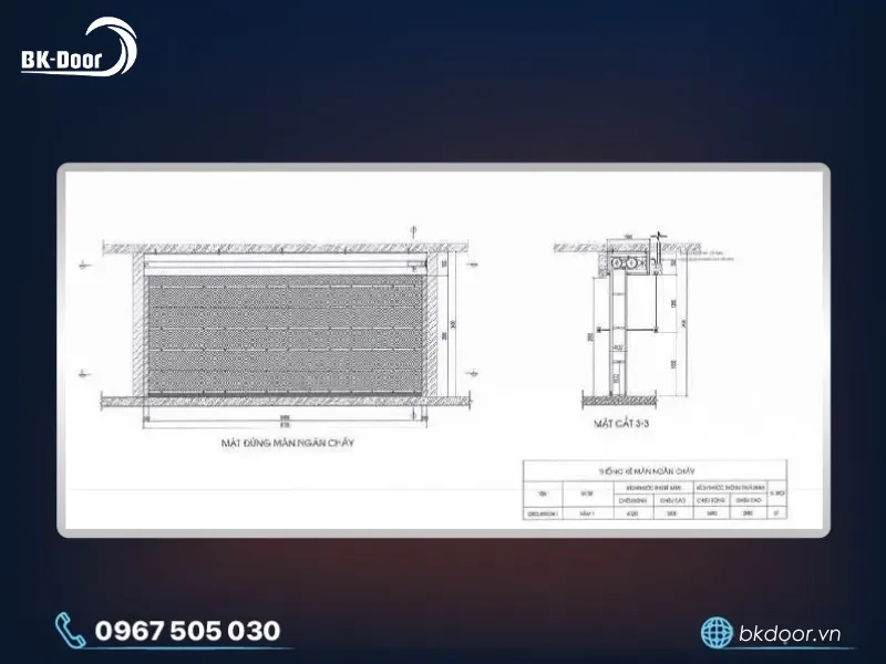 Cấu tạo rèm ngăn cháy