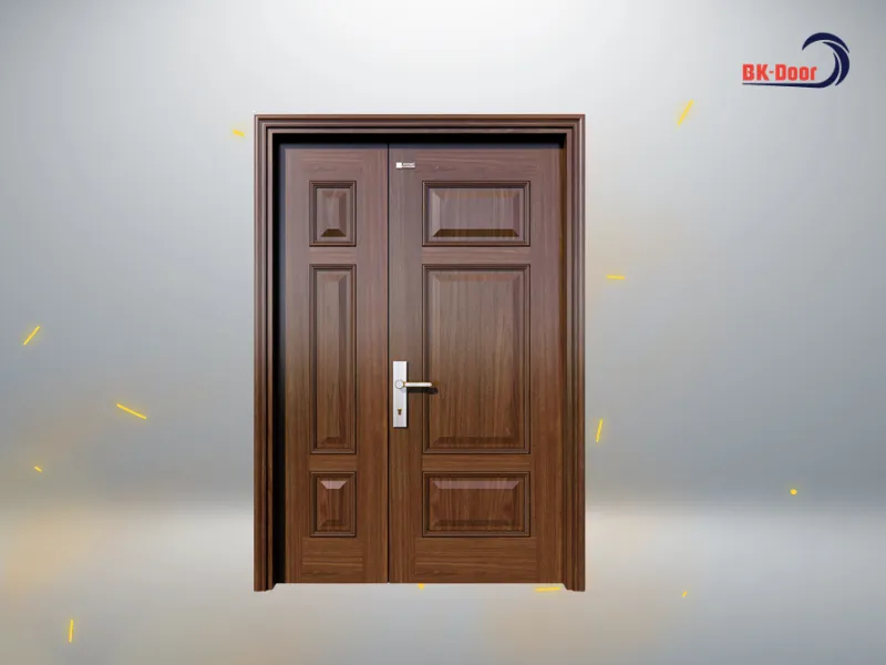 Cửa đôi cánh lệch khung kép