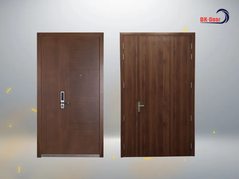 Cửa đôi cánh lệch khung đơn